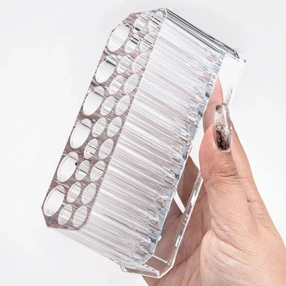 26-Hole Acrylic Makeup Brush and Lipstick Organizer