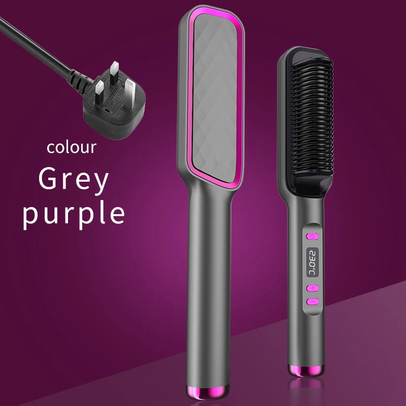 Electric Hot Comb Straightening Brush