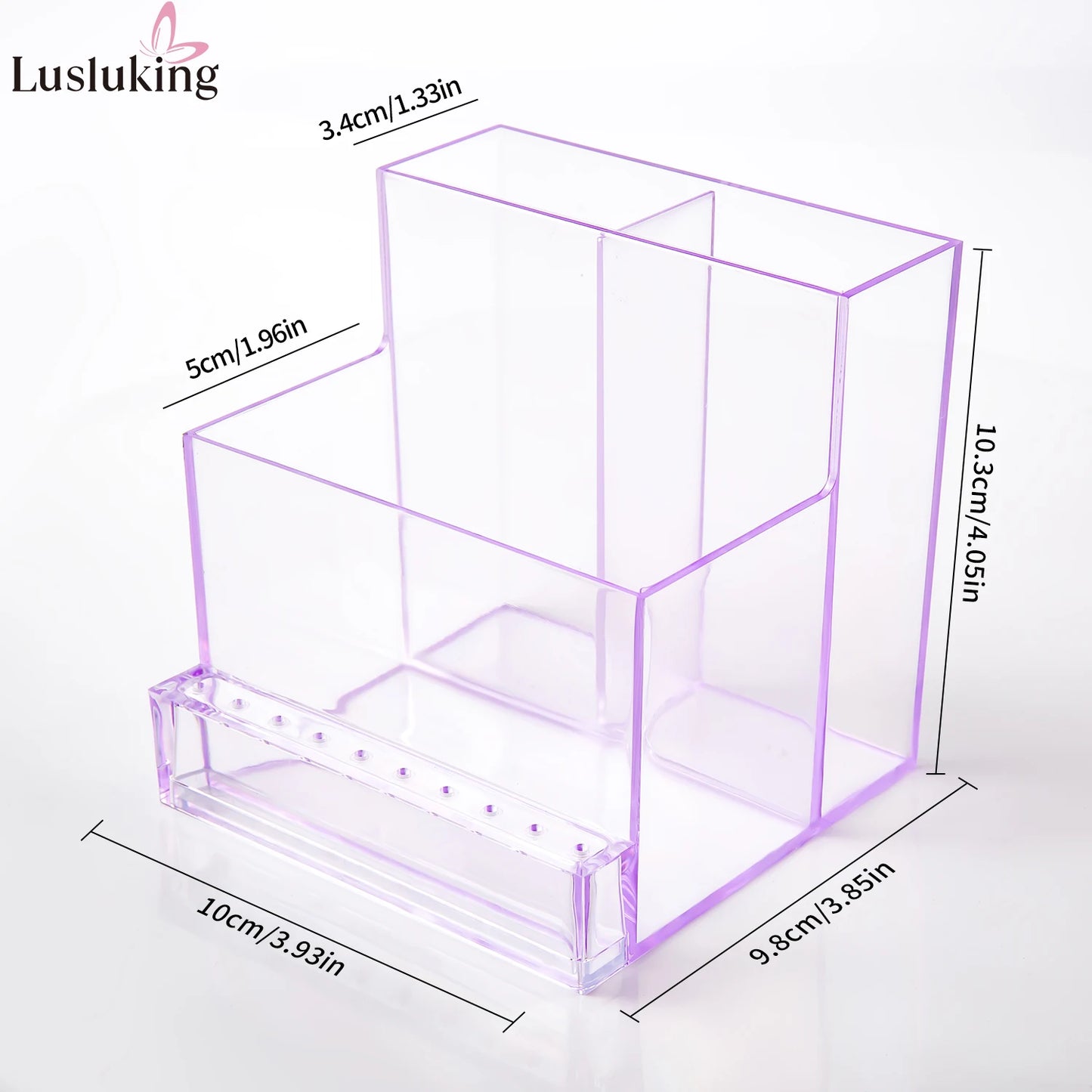 Translucent Acrylic Nail Drill Bit Organizer