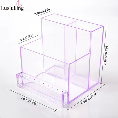Translucent Acrylic Nail Drill Bit Organizer