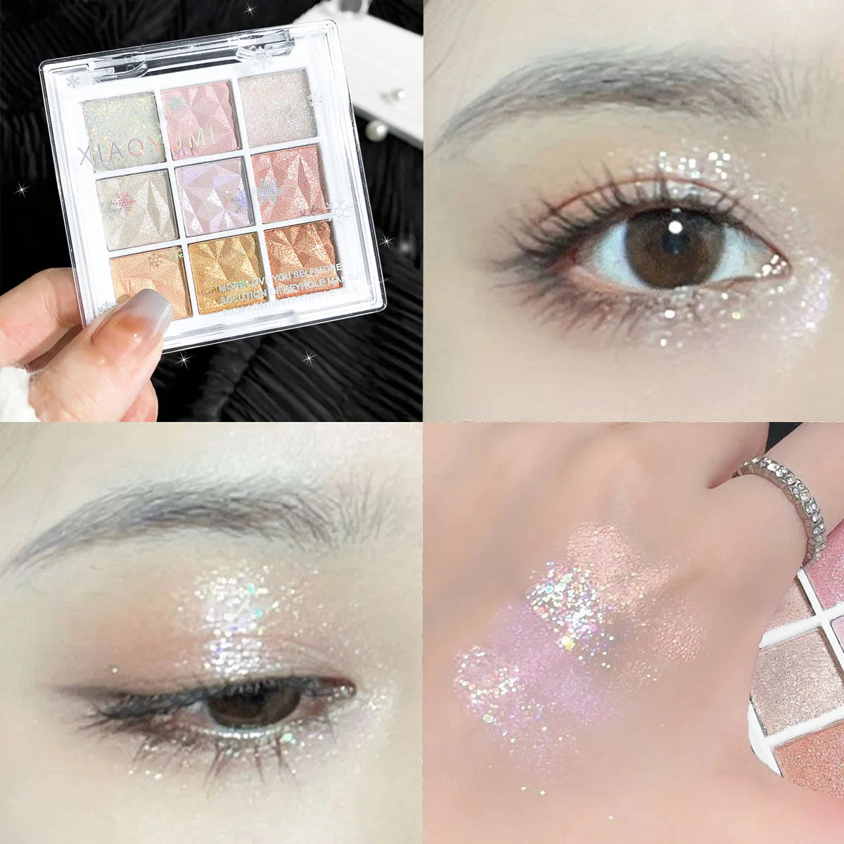 Christmas Snowflake Nine-Color Shimmer Eyeshadow Palette