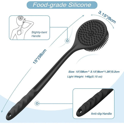 Soft Long-Handle Exfoliating Bath Brush