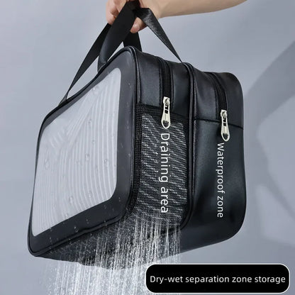 Double Transparent PU Makeup Bag
