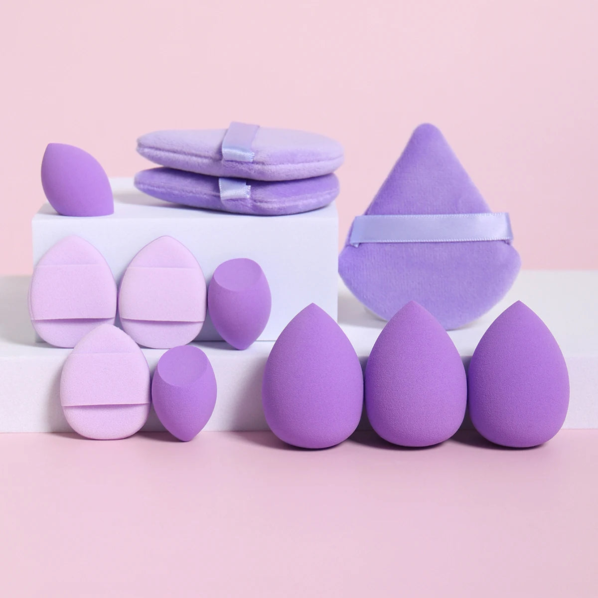 12-Piece All-Purpose Makeup Sponge and Puff Set