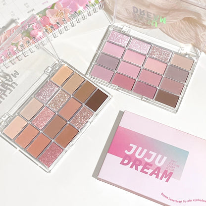 16-Color Pearlescent Matte Eyeshadow Palette