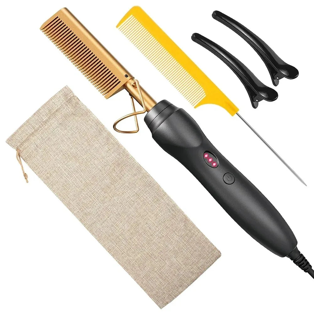 Portable Ceramic Hot Comb Straightener