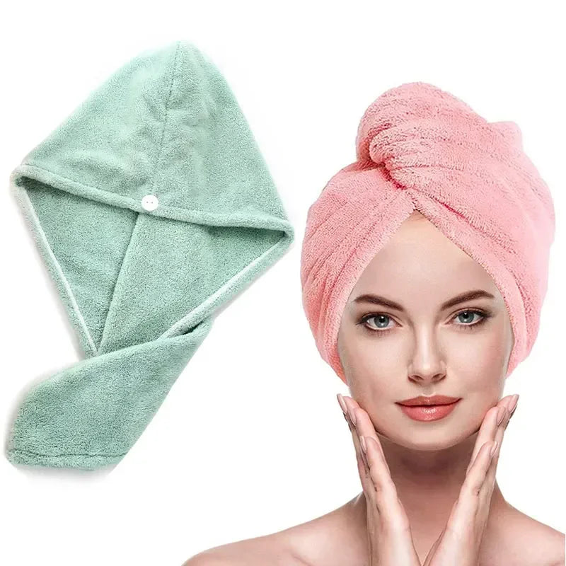 Microfiber Quick-Dry Hair Wrap Towel Turban