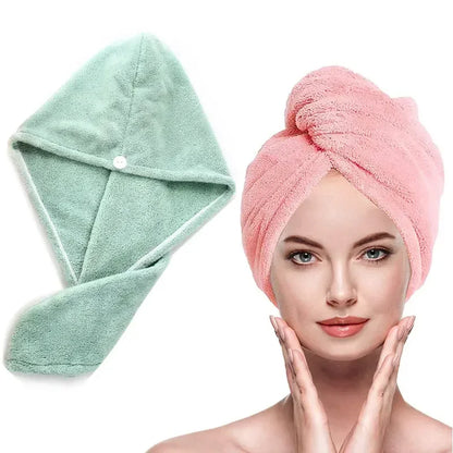 Microfiber Quick-Dry Hair Wrap Towel Turban