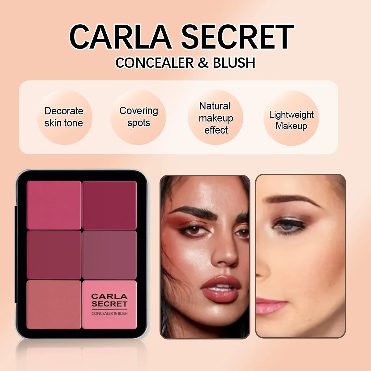 12-Color Concealer Blush Palette