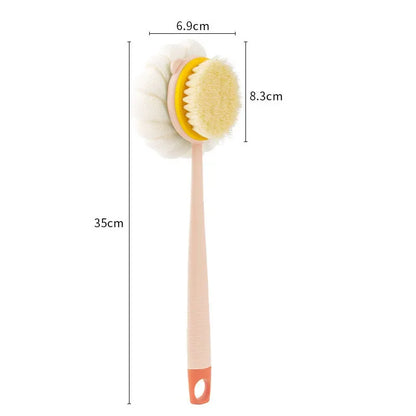 Long-Handle Loofah Back Scrubber Brush