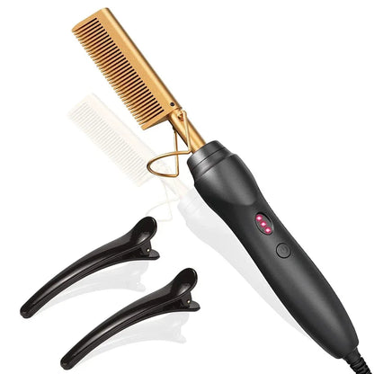 Portable Ceramic Hot Comb Straightener