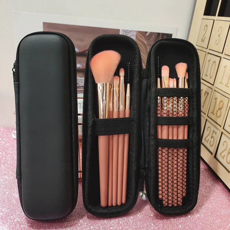 Waterproof Double-Zipper Makeup Brush Storage Bag