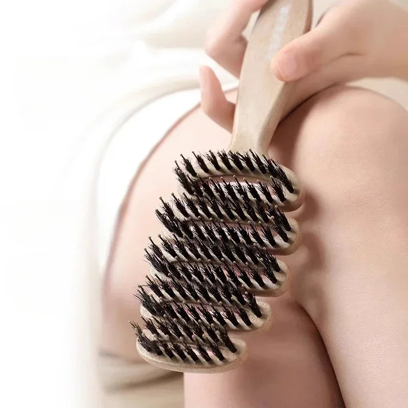 Hollow Detangling Scalp Massage Hair Brush for Curly Hair