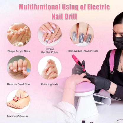 Powerful Electric Nail Drill Machine Set