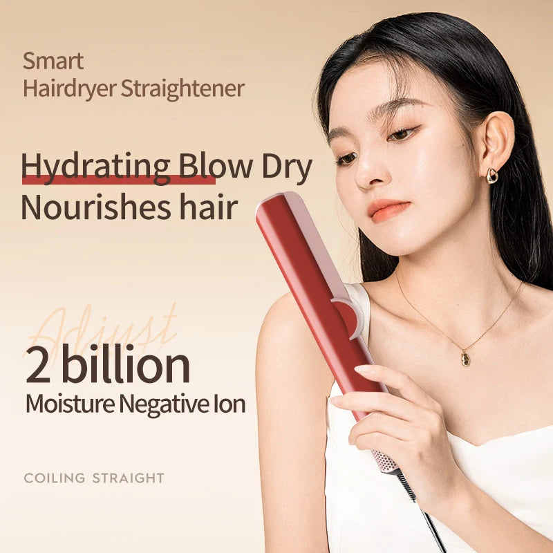 2-in-1 Hair Dryer Straightener