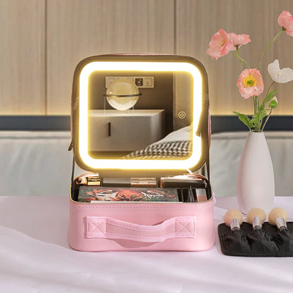 Portable Waterproof Makeup Train Case