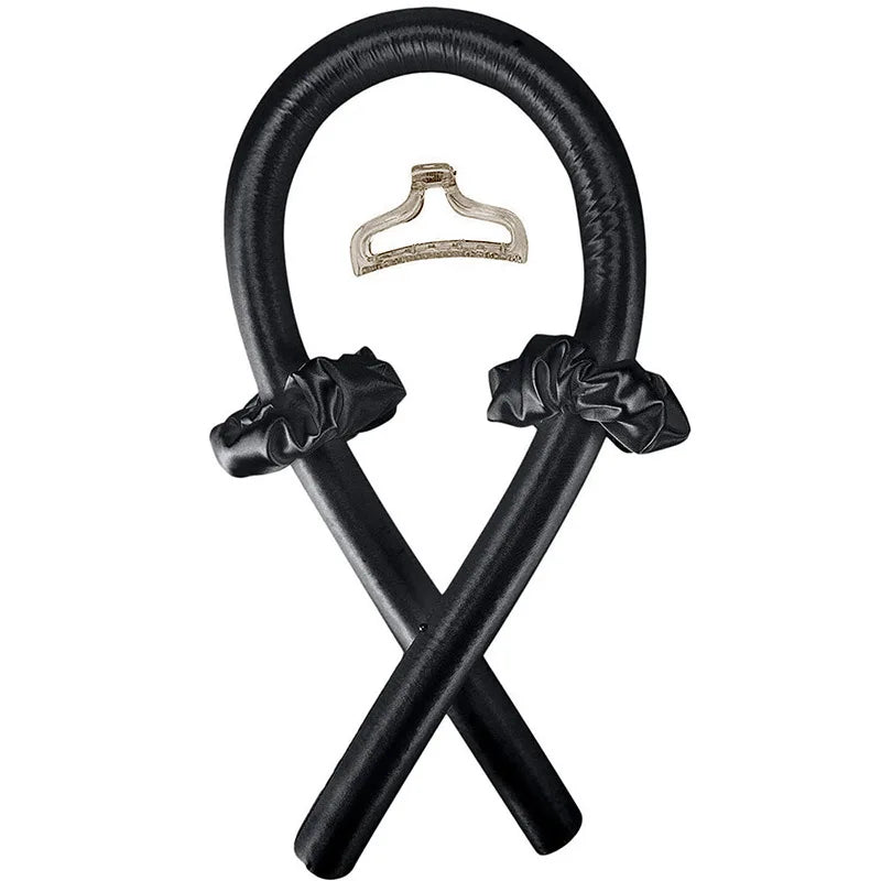 Heat-Free Satin Hair Curler and Silk Sleeping Cap Set