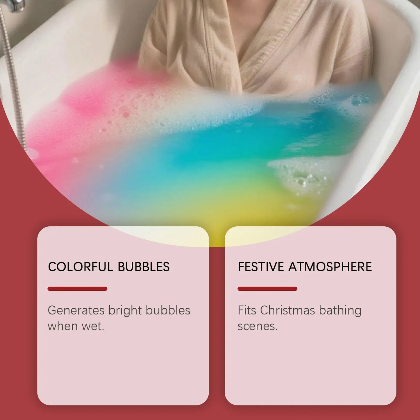 Christmas Colorful Foam Bath Bombs