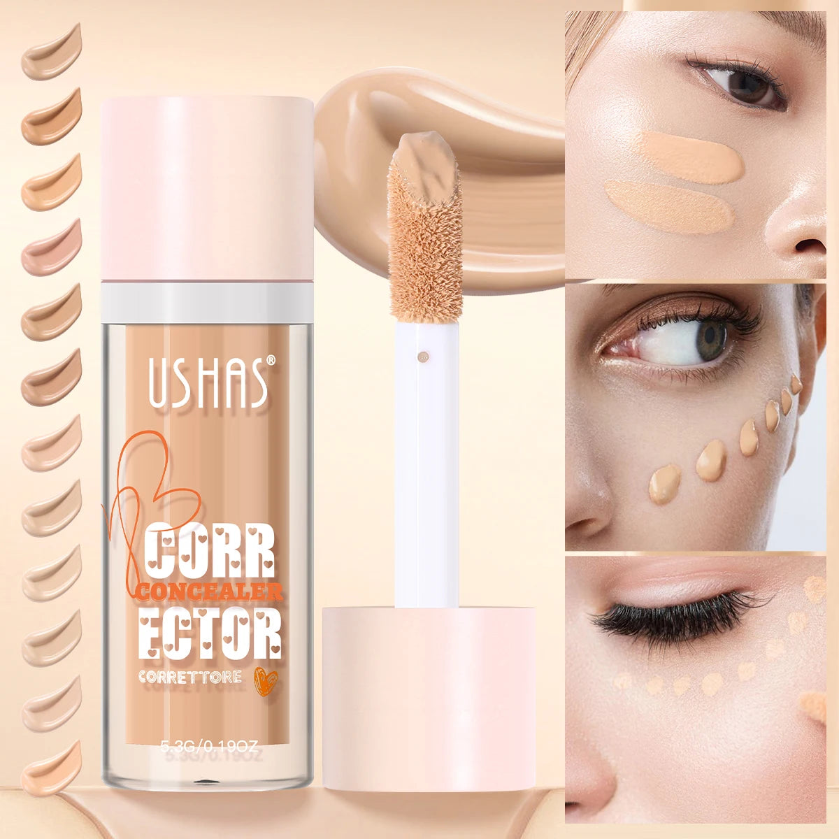 Twelve-Color Waterproof Brightening Concealer