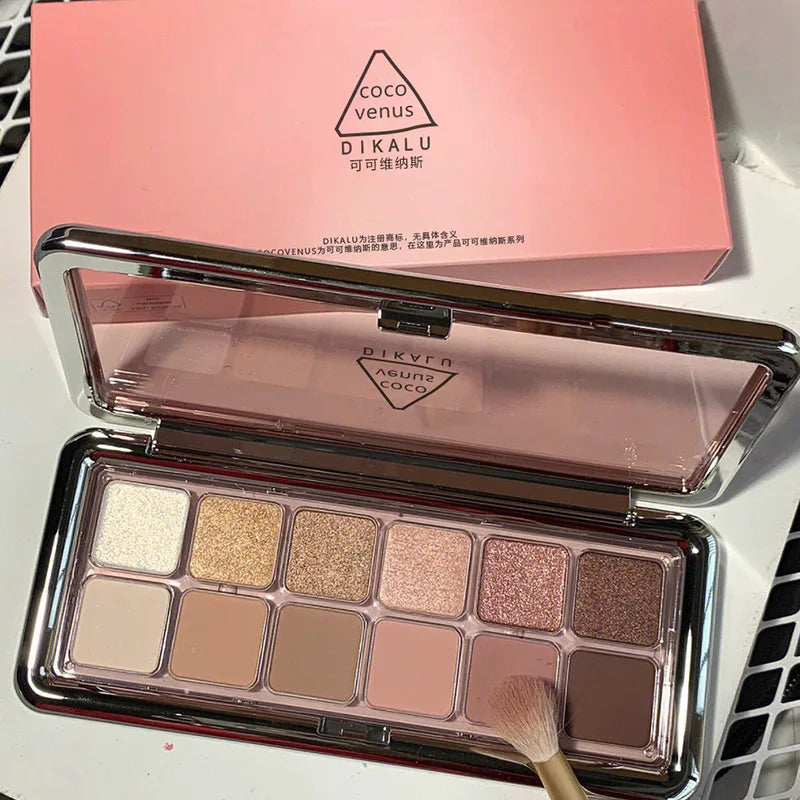 Twelve-Color Matte and Pearl Eyeshadow Palette