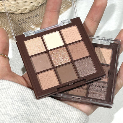 Nine-Color Chocolate Warm Brown Eyeshadow Palette
