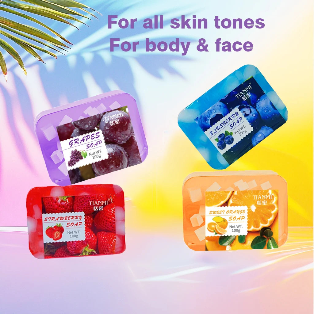 4PCS Fruit Jelly Soap Set