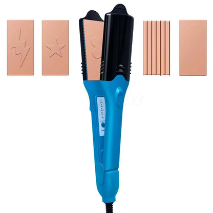 Ceramic Festival Hair Straightener and 3D Curling Iron Duo