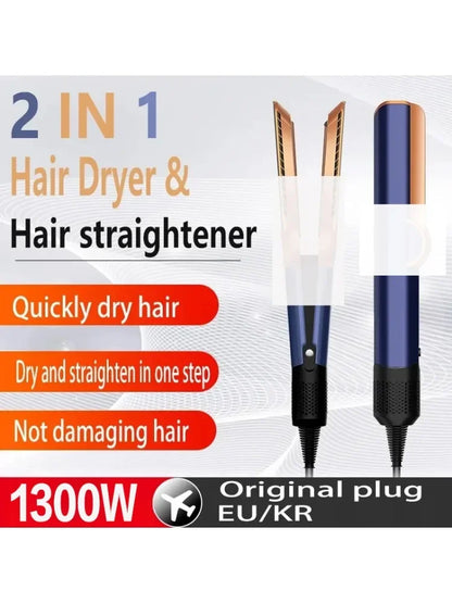 Professional 2-in-1 Hair Dryer Straightener