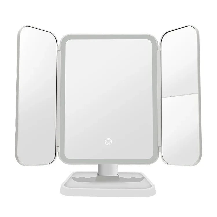 Trifold LED Makeup Mirror