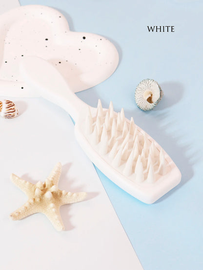 Long-Handled Silicone Scalp Massage Shampoo Brush