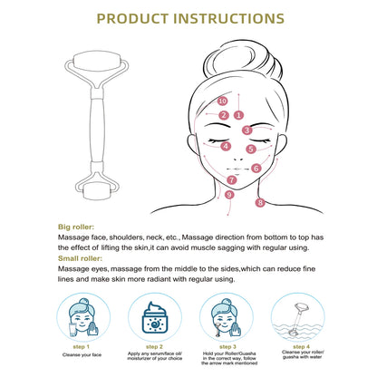 Natural Jade Facial Roller Massager