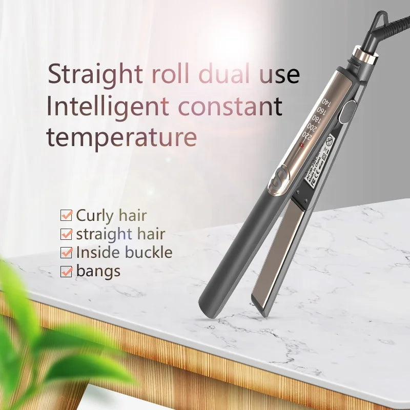 Professional Ceramic Tourmaline 2-in-1 Hair Straightener and Curler