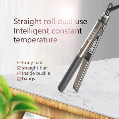 Professional Ceramic Tourmaline 2-in-1 Hair Straightener and Curler