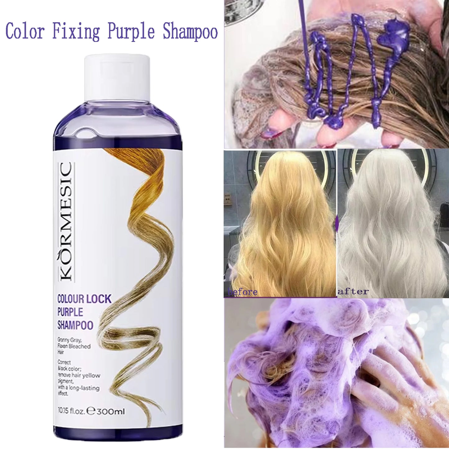 300ml Long-Lasting Purple Shampoo