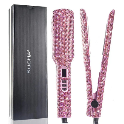 Rhinestone Titanium 2-Inch LCD Hair Straightener