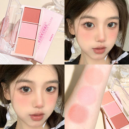 Three-Color Matte Blush Palette