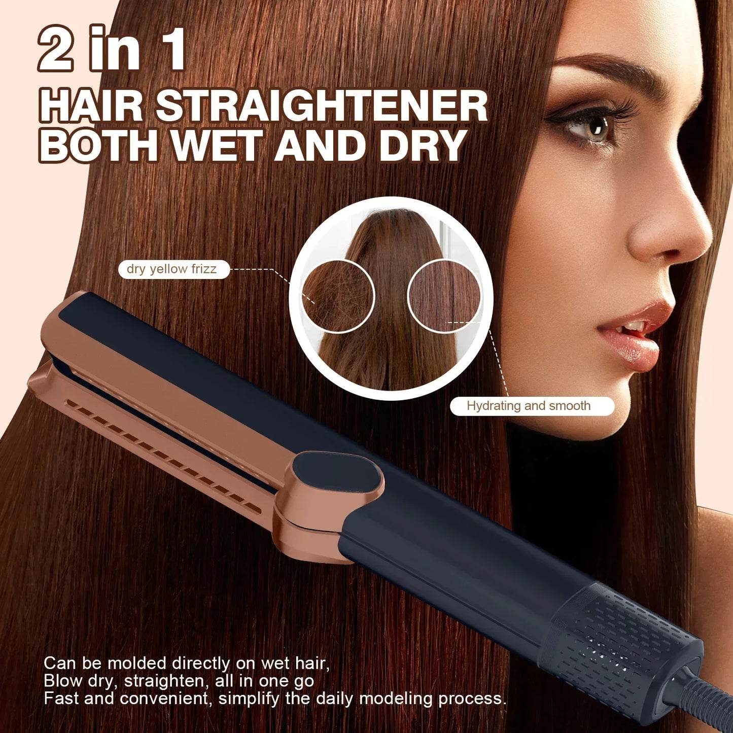 2-in-1 Professional Hair Straightener Curler