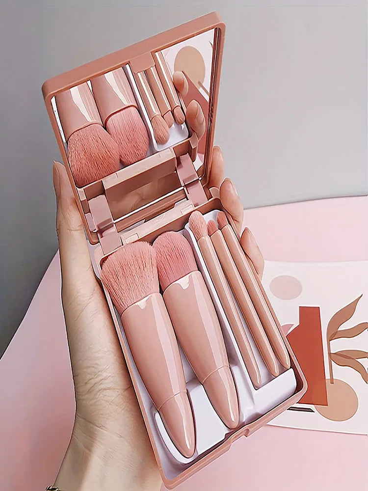 Portable 5-Piece Travel Makeup Brush Set