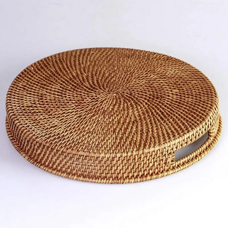 Handwoven Rattan Wicker Basket