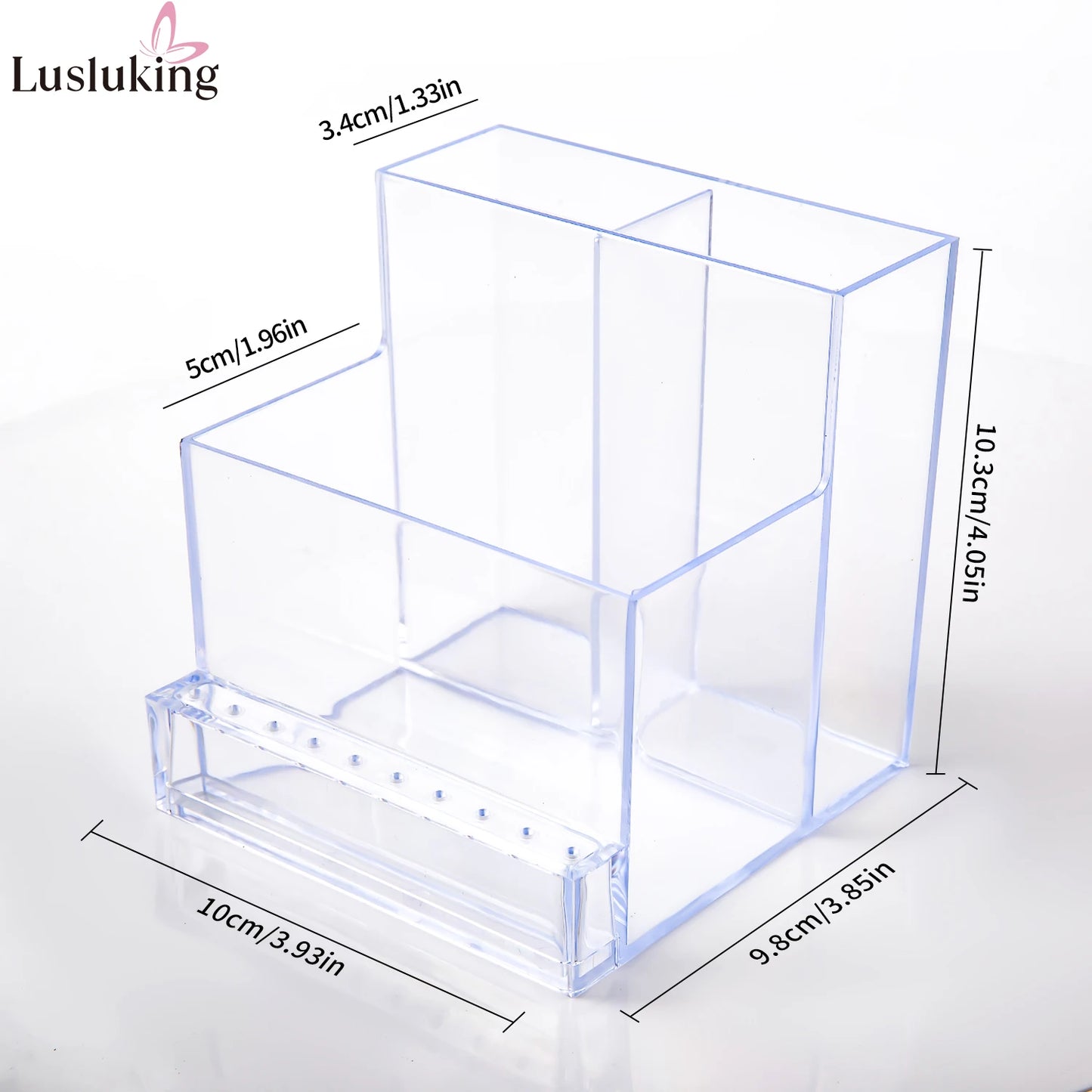 Translucent Acrylic Nail Drill Bit Organizer