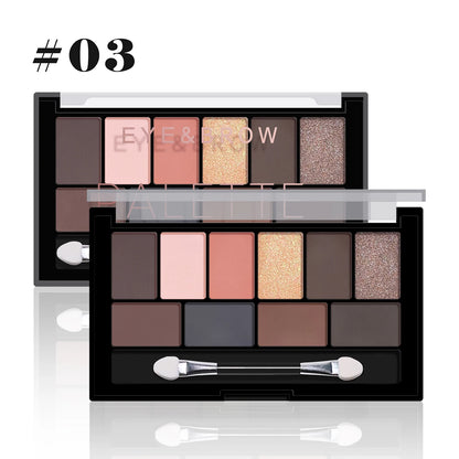 Ten-Color Nude Eyeshadow Palette