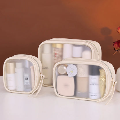 Large-Capacity Semi-Transparent Makeup Bag