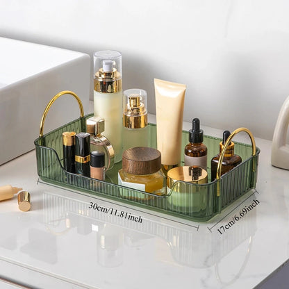 360° Rotating Transparent Makeup Organizer