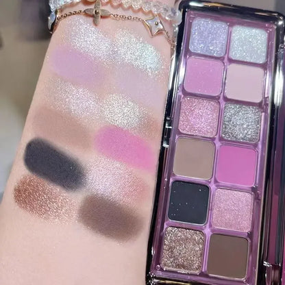 Twelve-Color Matte and Pearl Eyeshadow Palette