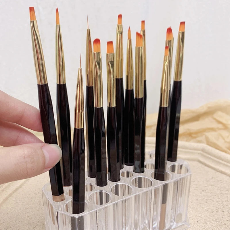 26-Hole Acrylic Makeup Brush and Lipstick Organizer