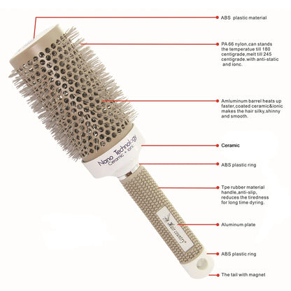 Thermal Ceramic Ionic Round Hair Brush