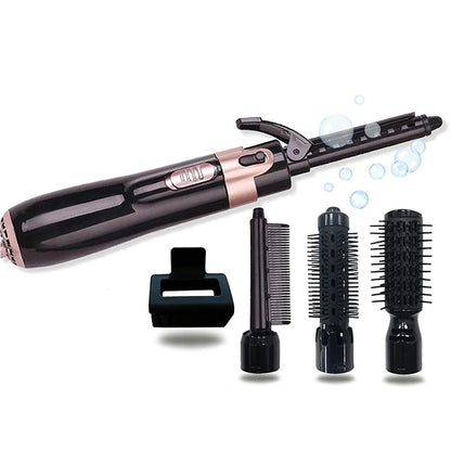 4-in-1 Rotating Ionic Hot Air Brush Hair Dryer Styler