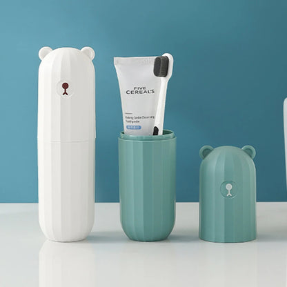 Cute Little Bear Travel Toothbrush Cup