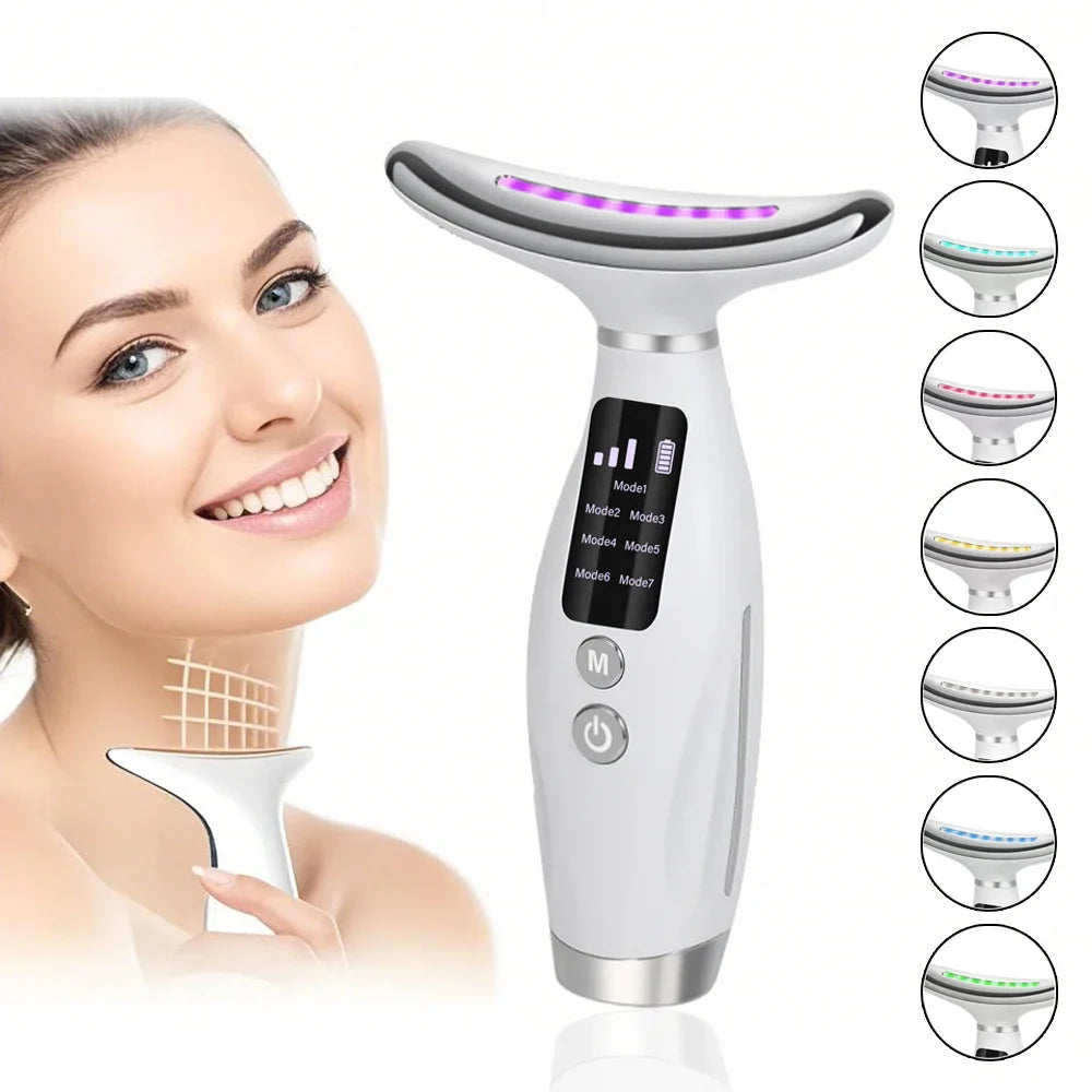 7-Color EMS Microcurrent Facial & Neck Massager