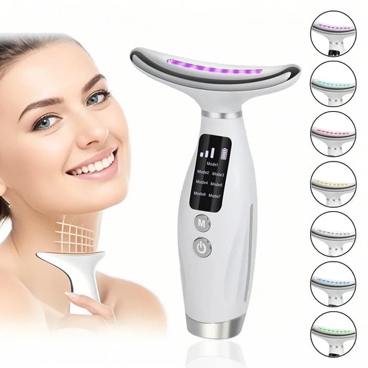 7-Color EMS Microcurrent Facial & Neck Massager